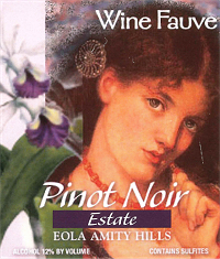 Pinot Noir Label at Wine Fauve